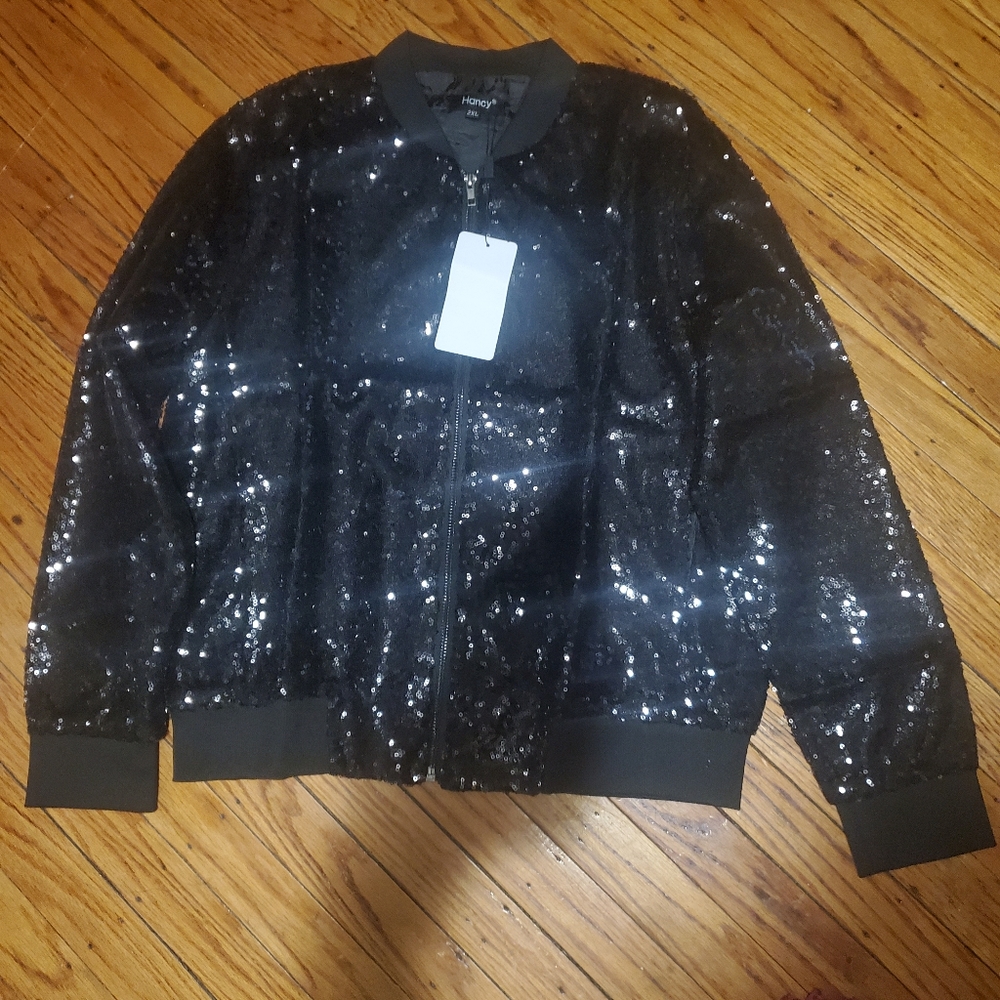 sequins bomber